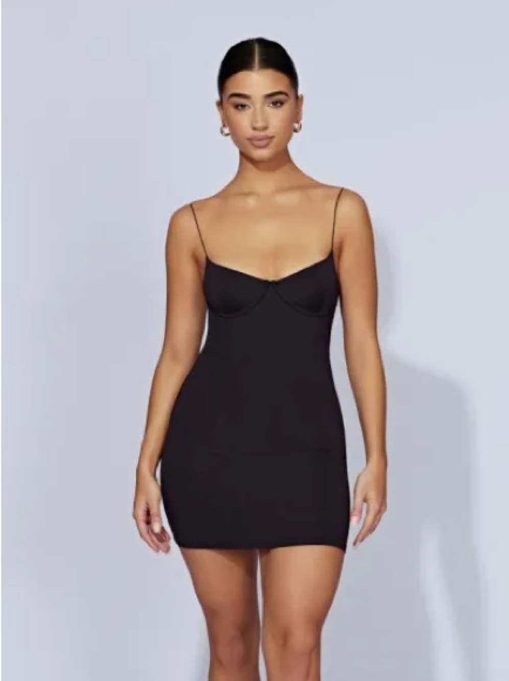 Meshki Misty Contour Mini Dress‎ Black NWT Medium